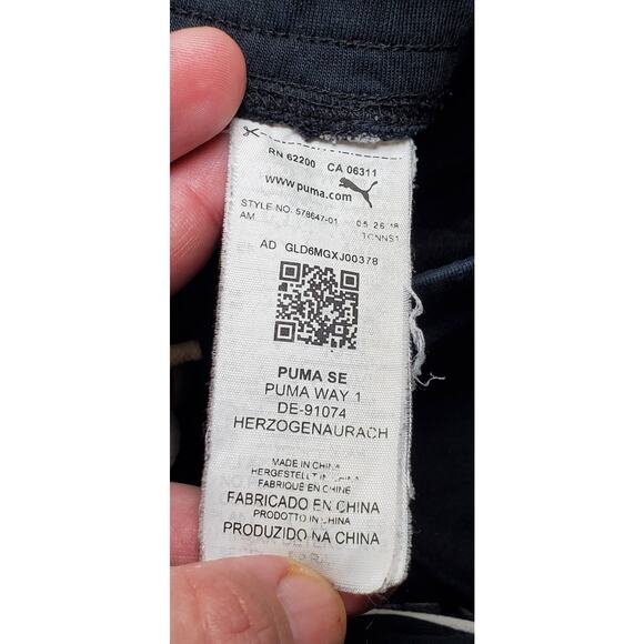 Puma Sweatpants Mens Sz XXL Black Big Sean Tapered Leg Jogger Velour Workout C22 - Picture 6 of 9